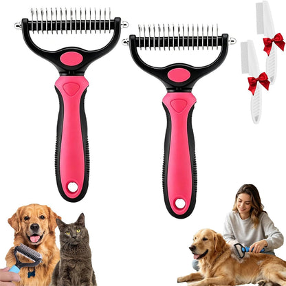Vivanchor Pet Pro, Pet Pro Grooming Tool, Double Sided Undercoat Rake & Dematting Comb for Dogs and Cats, Deshedding Grooming Comb Fur Brush, Double Sided Shedding Brush (Blue, Large) - Image 9