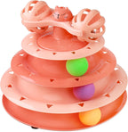 UPSKY Cat Toy Roller 3-Level Turntable Cat Toys Balls with Six Colorful Balls Interactive Kitten Fun Mental Physical Exercise Puzzle Kitten Toys - Image 15