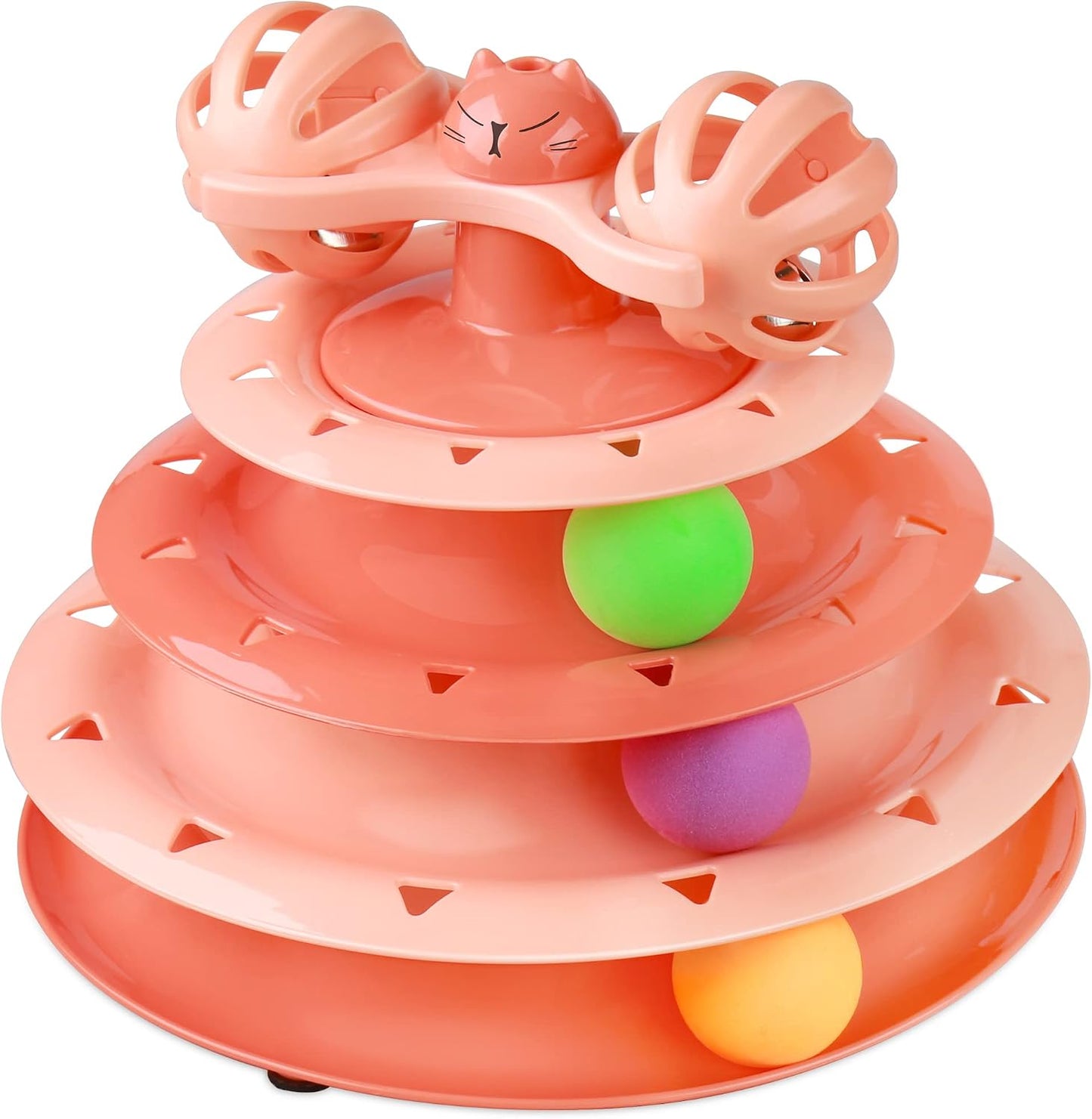 UPSKY Cat Toy Roller 3-Level Turntable Cat Toys Balls with Six Colorful Balls Interactive Kitten Fun Mental Physical Exercise Puzzle Kitten Toys - Image 15