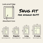 WickedPup disposable diaper inserts adhesive backing strip demonstration for secure attachment