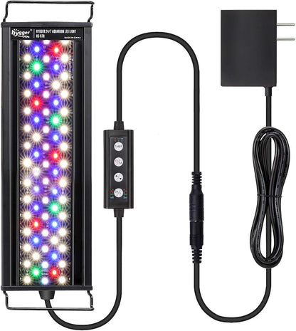 Hygger LED lighting system components and power adapter