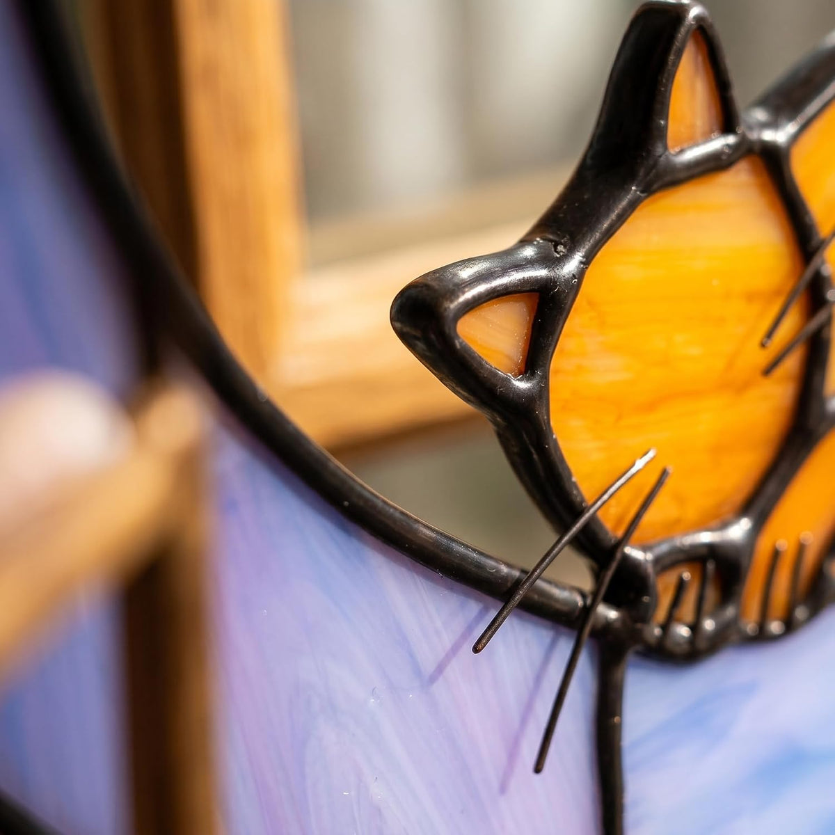 Orange Cat Memorial Stained Glass Suncatcher,Loss Sympathy Gifts - Image 3