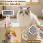 Generic 2-in-1 pet self-detangling comb in white packaging
