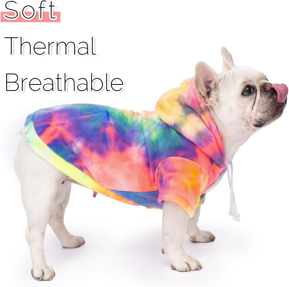BAOBICUTE multicolor dog sweatshirt side view warm pet sweater