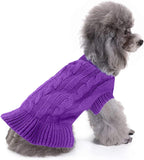 Vibrant purple turtleneck pet sweatshirt showing the comfortable pullover design for kittens