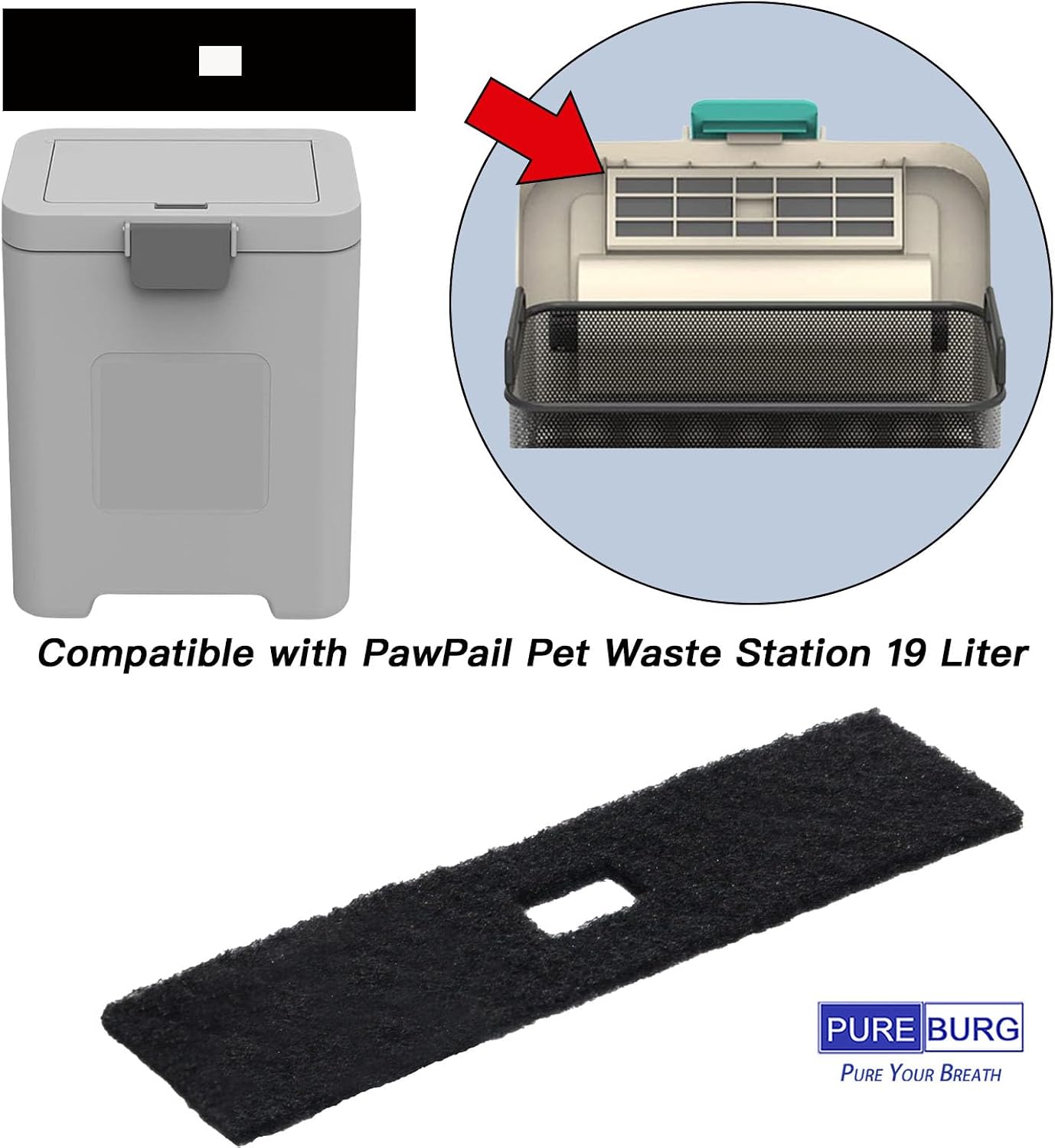 Replacement deodorizer filters compatible with nineteen liter pet waste stations