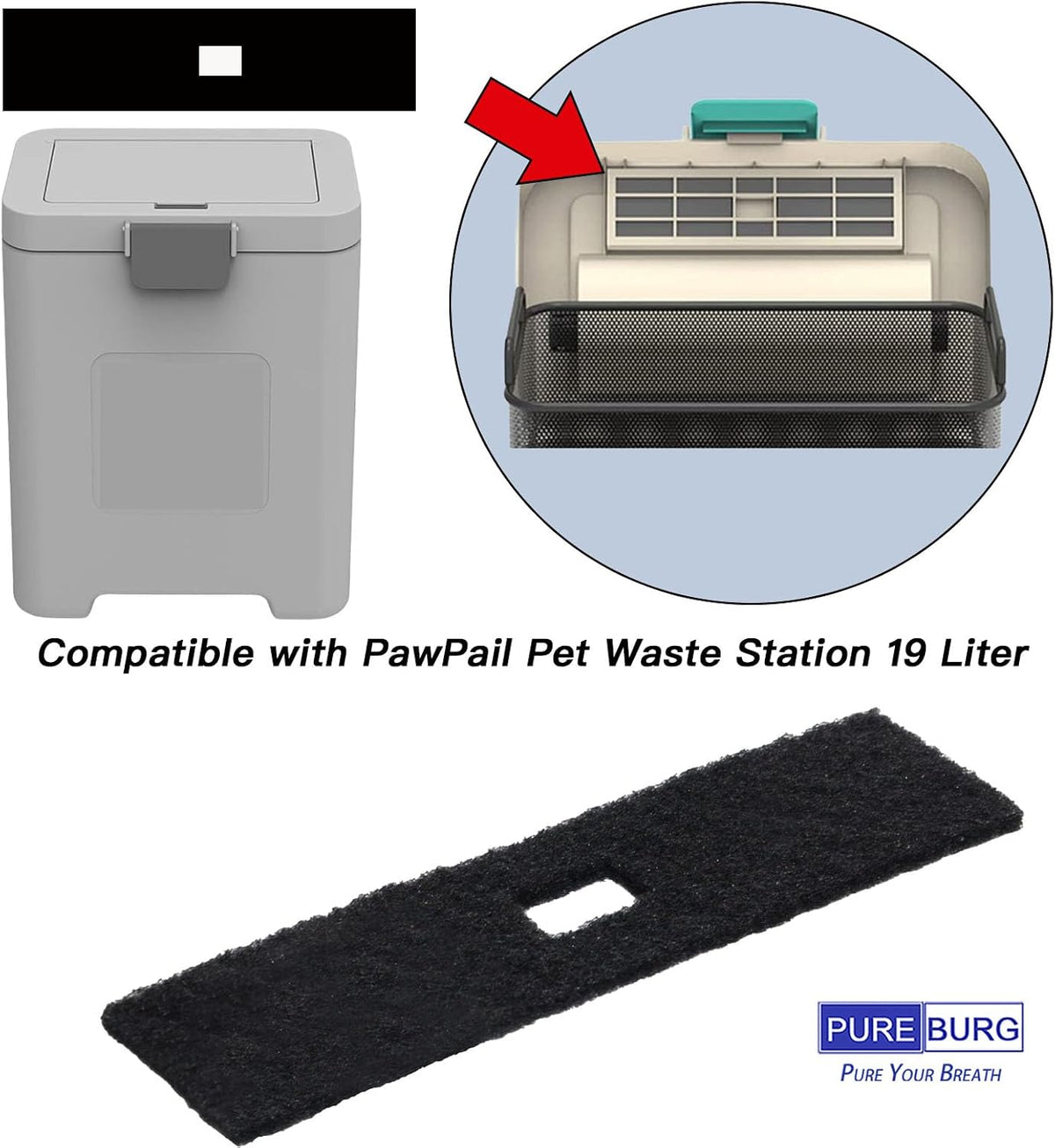 Replacement deodorizer filters compatible with nineteen liter pet waste stations