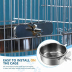 Rustproof metal bird feeding dish for parrots and small rodents