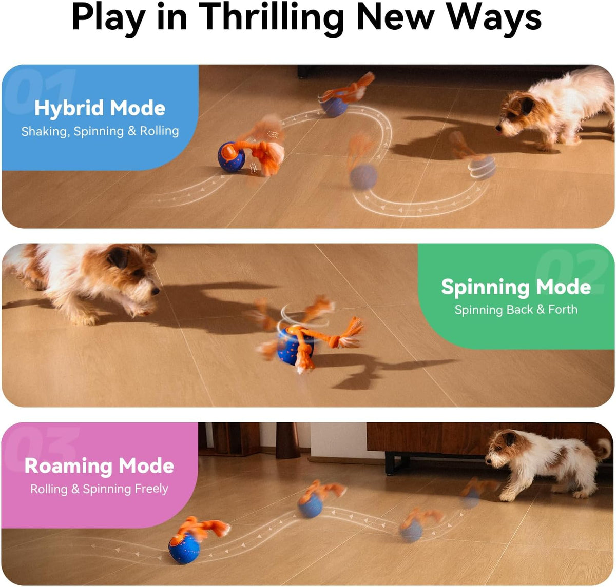 Cheerble smart dog ball showing durable E-TPU texture