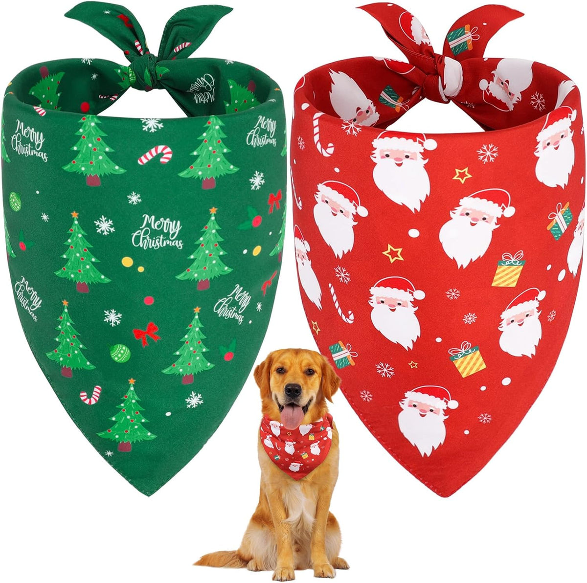 SZEE 4th of July Dog Bandanas 2 Pack, Patriotic Dog Bandanas, American Flag Pet Scarf with Star Pattern, Reversible Triangle 4th of July Pet Scarf for Independence Day Decorations (Large) - Image 15