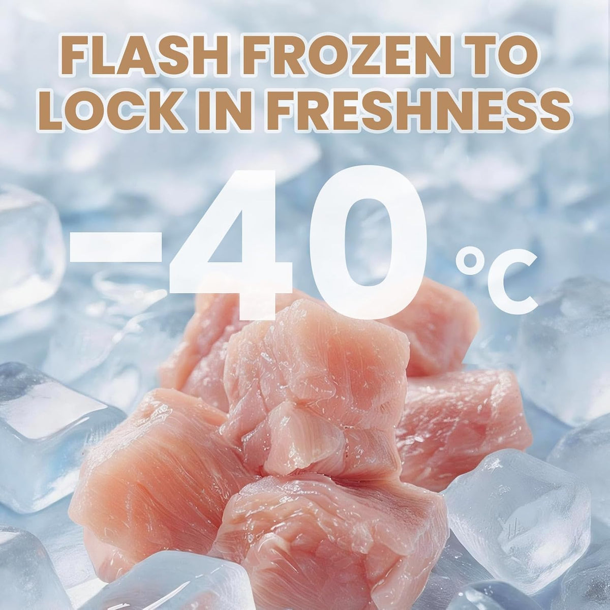 Freeze dried chicken treats poured out of bag