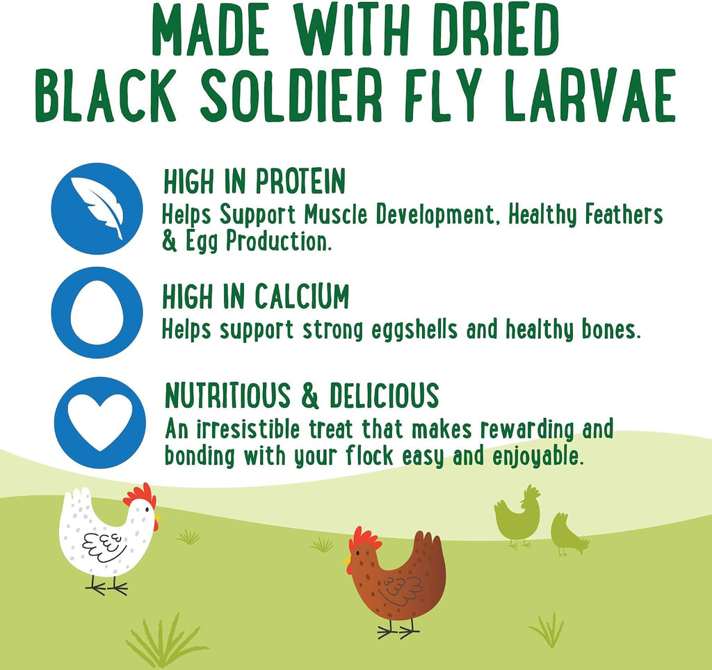 Black soldier fly larvae and grain ingredient view