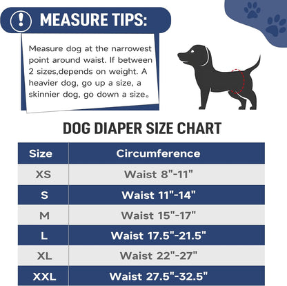 Adjustable hook and loop fasteners on the Tuiskusa reusable male dog wrap