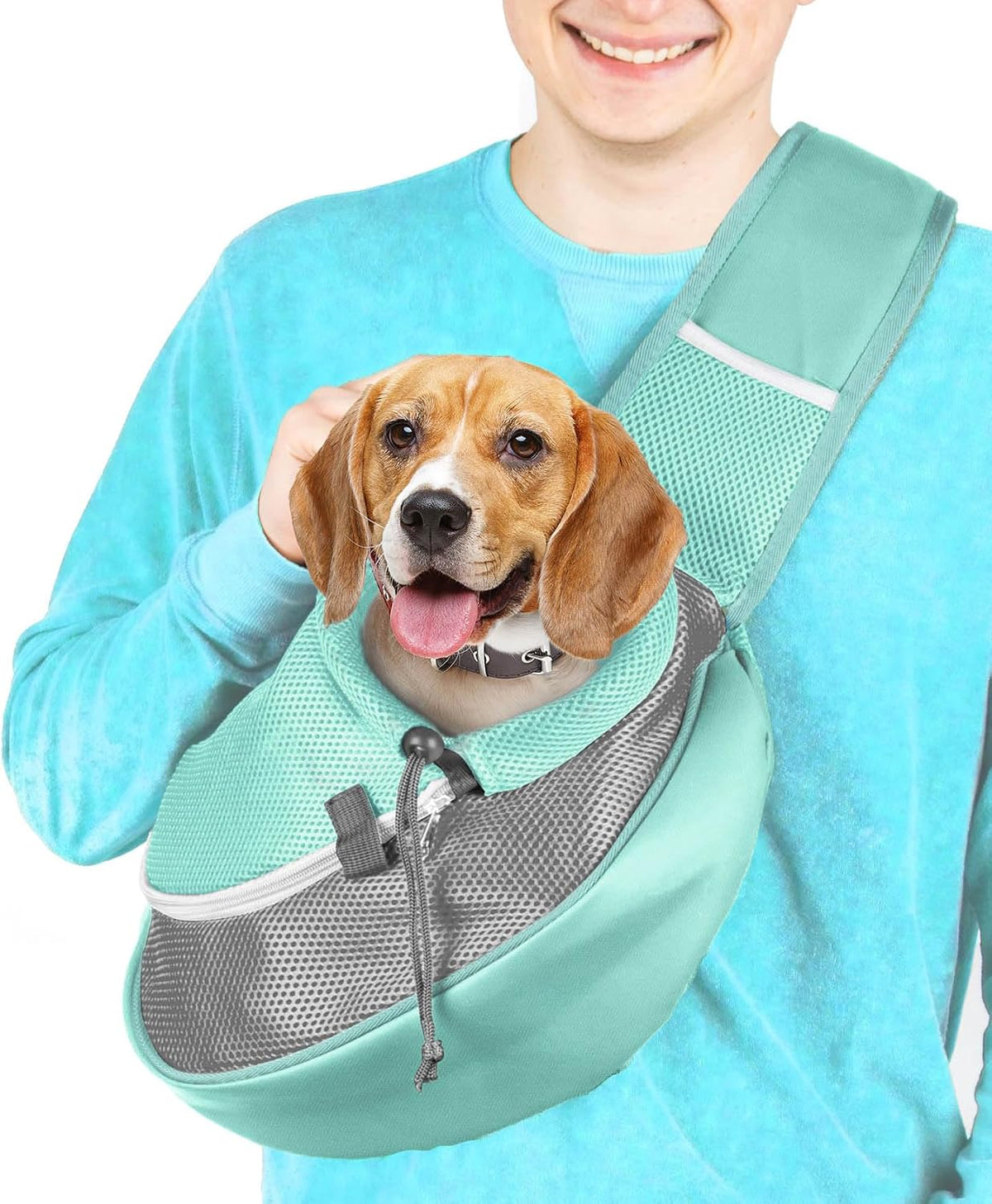 Cuddlissimo! Pet Sling Carrier - Carefully Sized for Teacup & Toy Breed Puppies & Cats (Under 6lb) - Soft Pouch for Small Dogs, Yorkies, Chihuahuas - Ideal for Hands-Free Travel & Walks (Pink) - Image 15