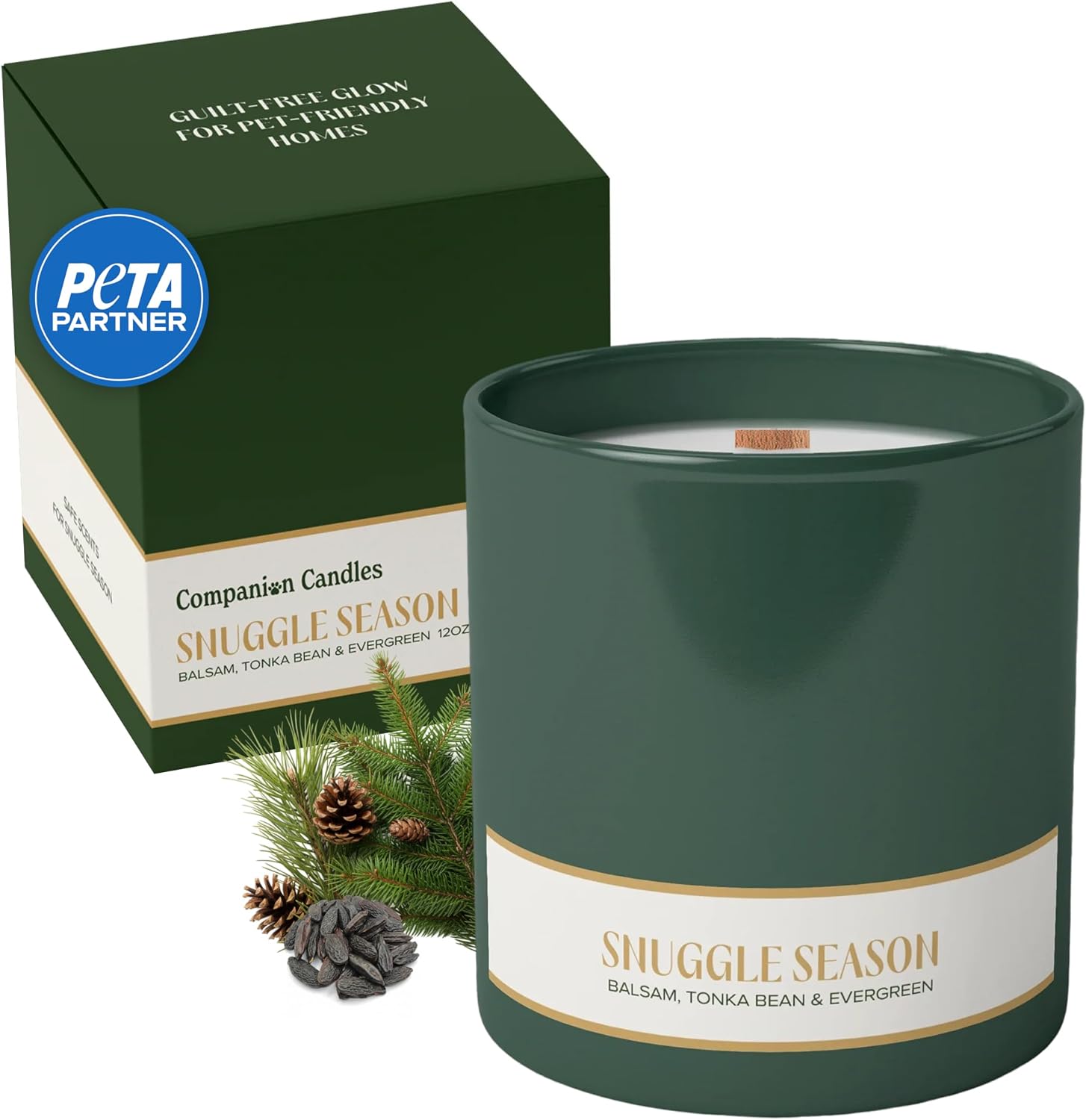Companion Candles You & Me by the Sea Pet-Friendly Scented Candle - Sea Salt & Neroli Fragrance - Coconut Soy Wax Candle with Wooden Wick, Approx. 50-Hour Burn Time, Made in USA, 11.8 oz - Image 12