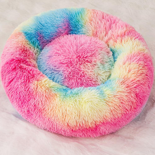 Finenohoory fluffy pet bed top down angle for small cats
