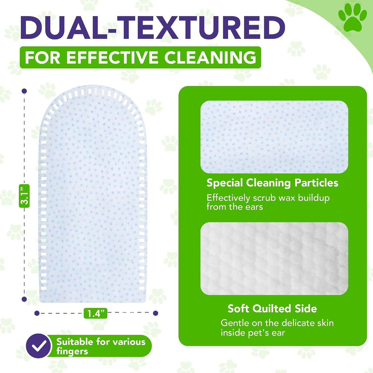 Close up of 50 count Pumbler ear wipes packaging