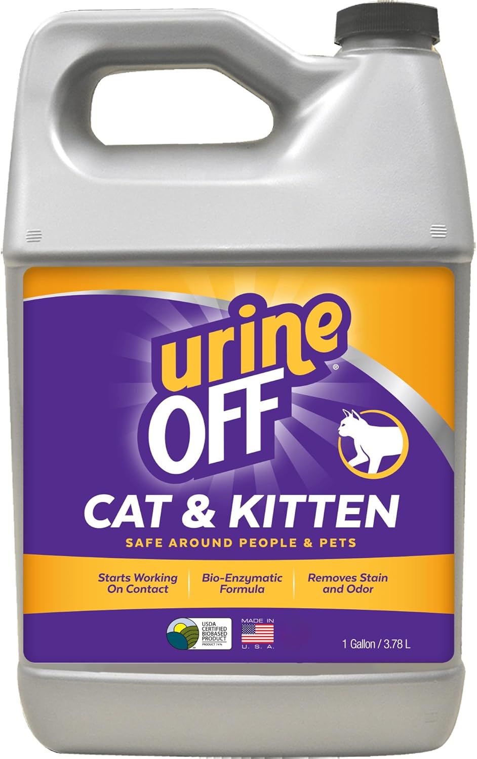 Urine Off Kitten & Cat Pet Stain Remover | Freshly Scented Carpet Cleaner | Bio Enzymatic Stain & Urine Odor Eliminator | Pet Safe Cleaner | 32 oz. - Image 9
