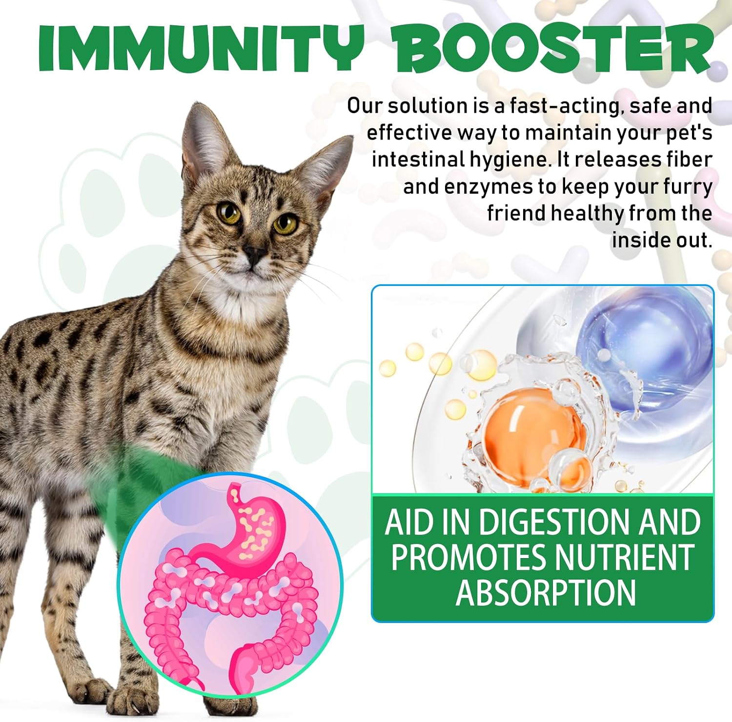 Easy-to-use liquid pipette dropper bottle of pet supplement drops for digestive wellness