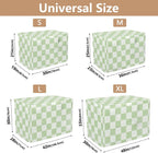 Indoor dog kennel accessory with mint green and white pattern for crate anxiety reduction.