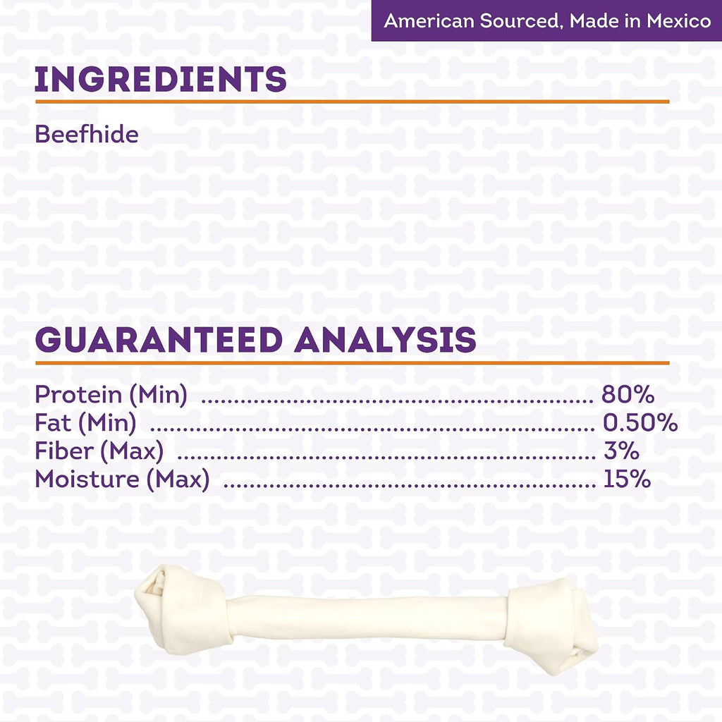 Treatly premium quality long lasting beefhide bone product packaging.