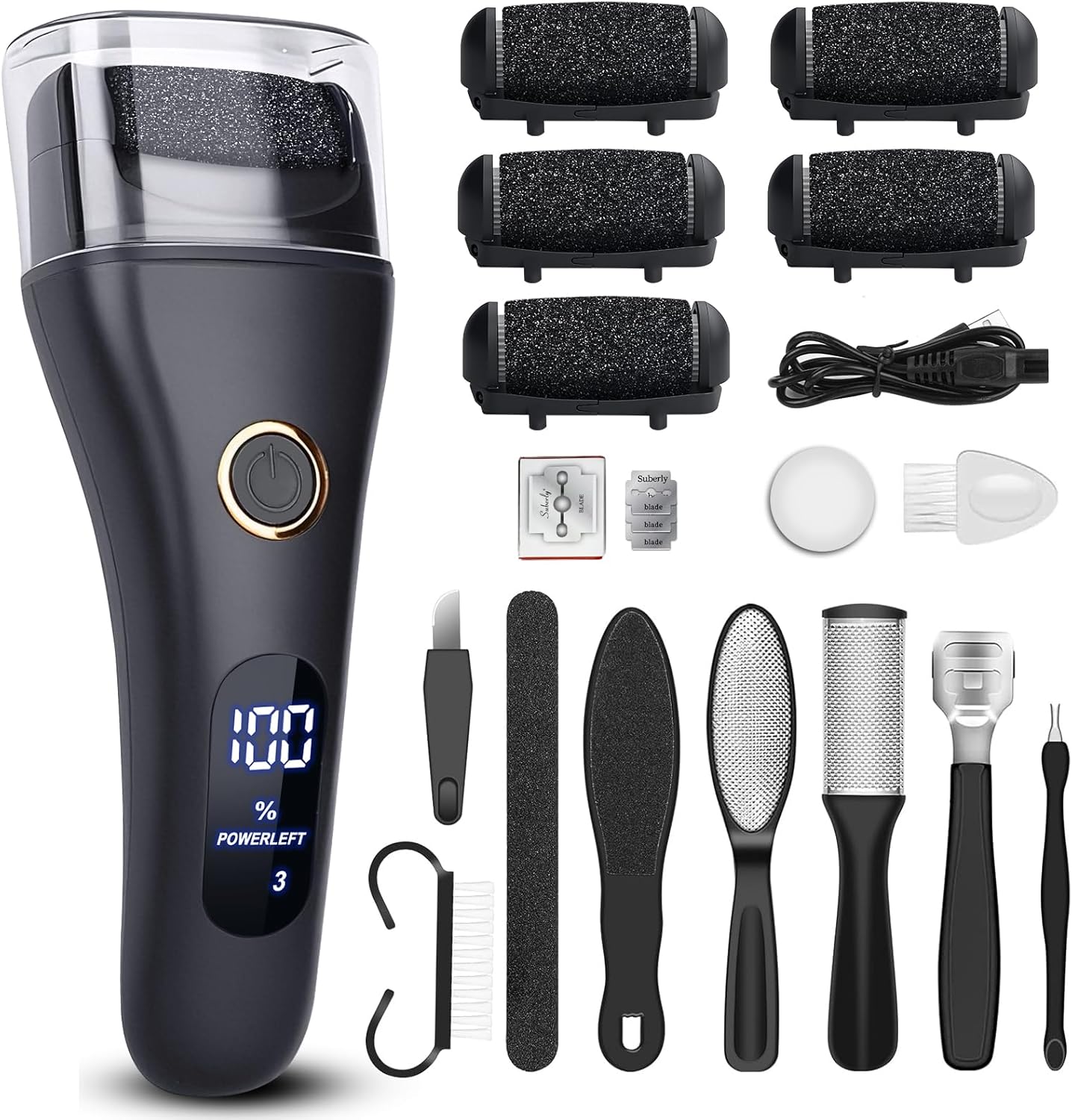 Celepen electric foot file callus remover device front view