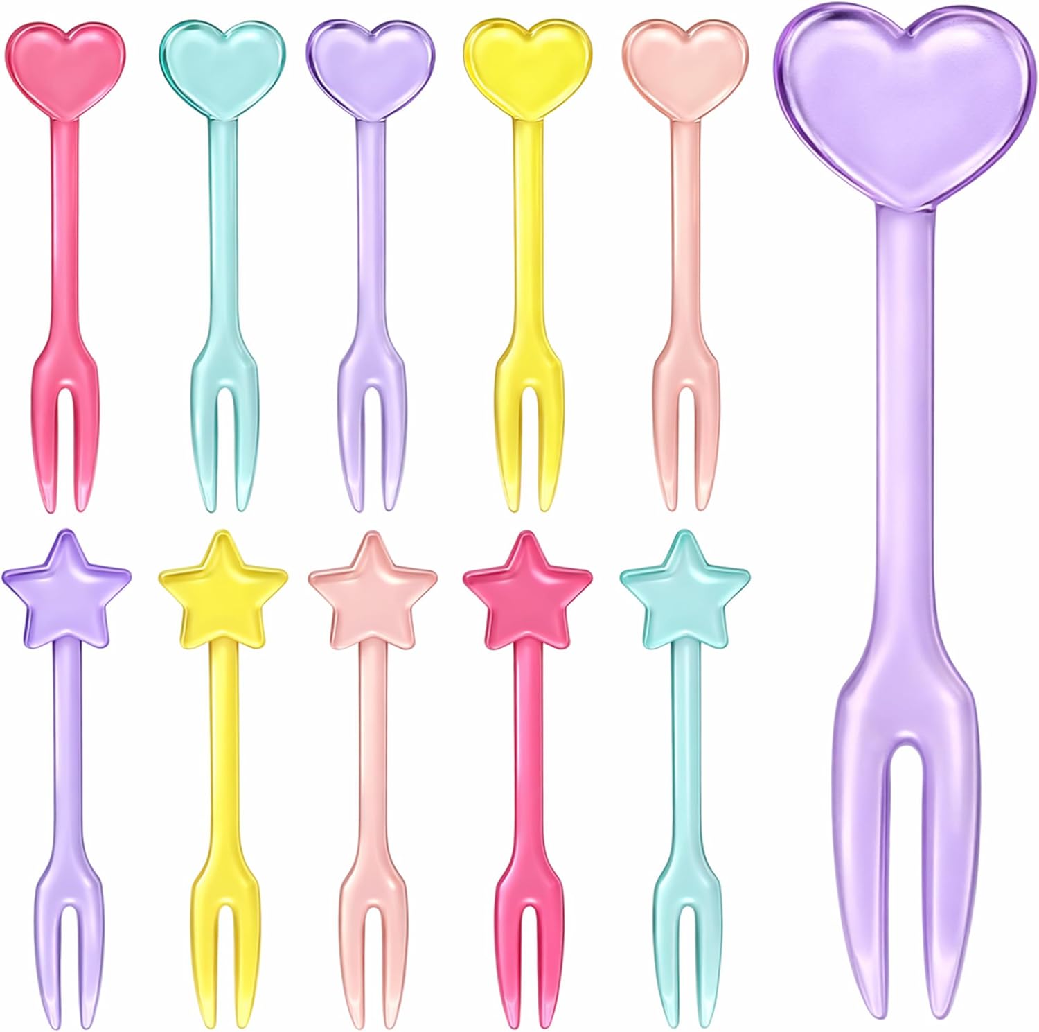Get Fresh 30 pieces colorful kids fruit picks front view