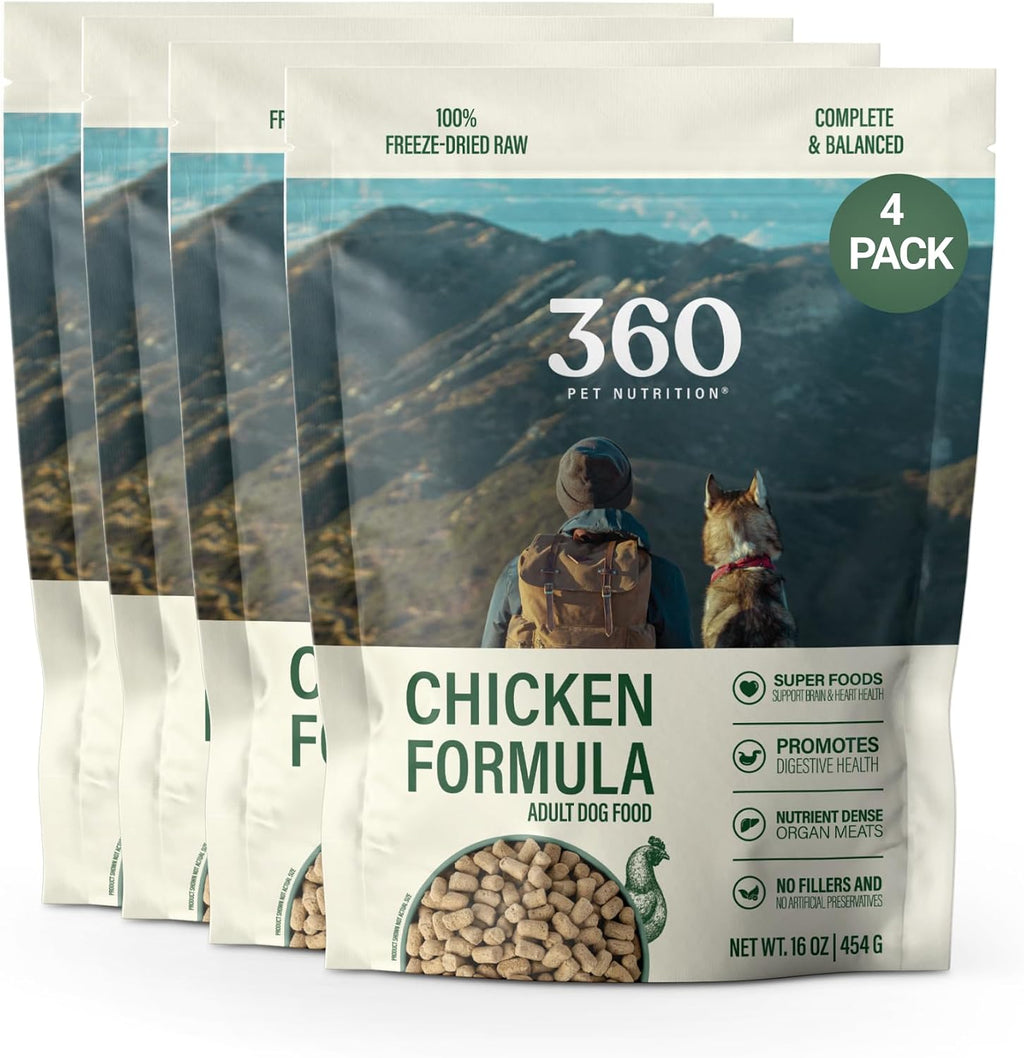 360 Pet Nutrition Freeze-Dried Raw Dog Food - Multi-Protein with Beef, Chicken, Fish, Liver & Organs, High Protein, Omega-3s, Fruits, Veggies & Superfoods, Grain-Free, No Fillers, 1 lb - Made in USA - Image 13