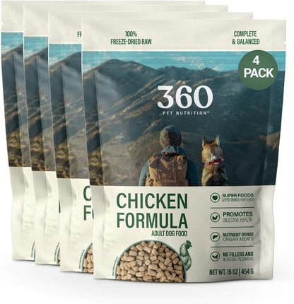 360 Pet Nutrition Freeze-Dried Raw Dog Food - Multi-Protein with Beef, Chicken, Fish, Liver & Organs, High Protein, Omega-3s, Fruits, Veggies & Superfoods, Grain-Free, No Fillers, 1 lb - Made in USA - Image 13