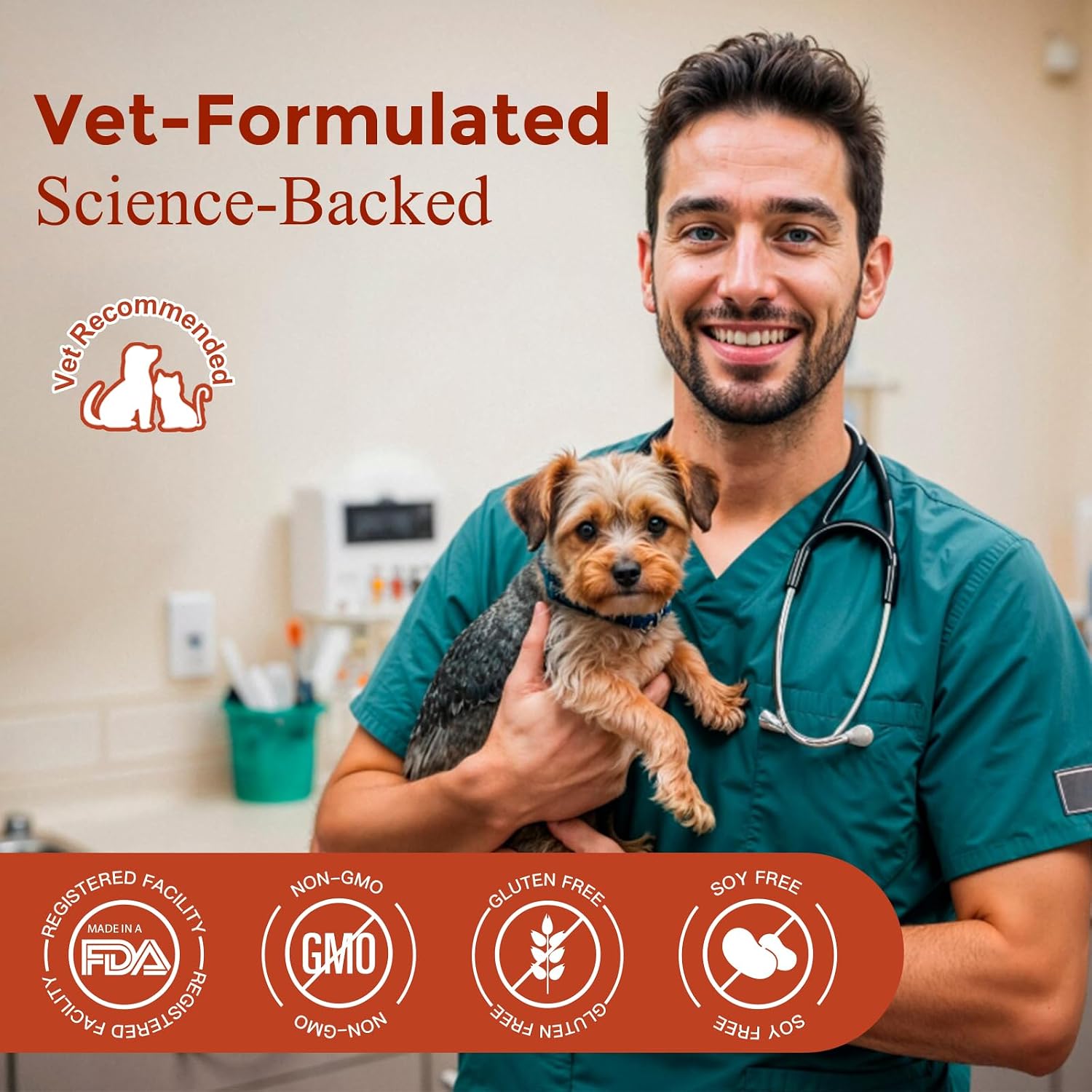 Close up of chicken flavored pet cranberry supplement for urinary care