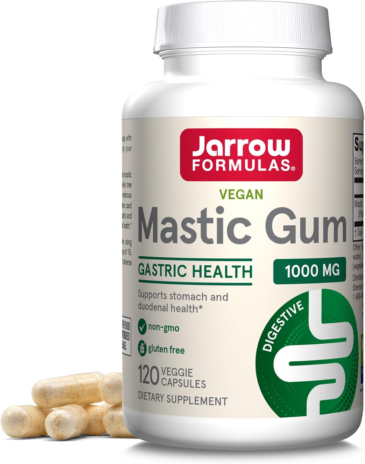 Jarrow Formulas Mastic Gum 1000 mg - 60 Veggie Caps - Mastic Gum Capsules Supporting Stomach and Duodenal Health - 30 Servings - Image 11