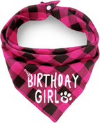 Plaid Dog Bandana with Button, Dual Layer Soft Cotton Triangle Dog Scarf Kerchief Washable Girl Boy Dog Bandanas Adjustable Accessories for Small Medium Large Extra Large Dog Puppy Pet - Image 15