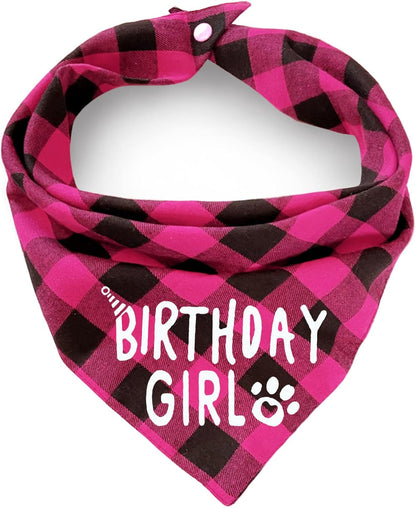 Plaid Dog Bandana with Button, Dual Layer Soft Cotton Triangle Dog Scarf Kerchief Washable Girl Boy Dog Bandanas Adjustable Accessories for Small Medium Large Extra Large Dog Puppy Pet - Image 15