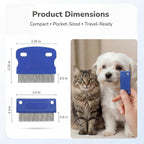 Pets&Goods pet comb set being rinsed under water for easy cleaning.