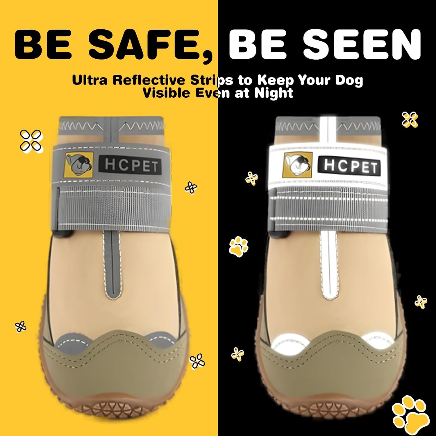 Breathable mesh material detail of Hcpet dog footwear