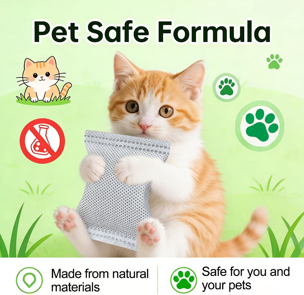 Twelve pack of NewKe automatic litter box odor eliminator refills neatly arranged for a full year supply.