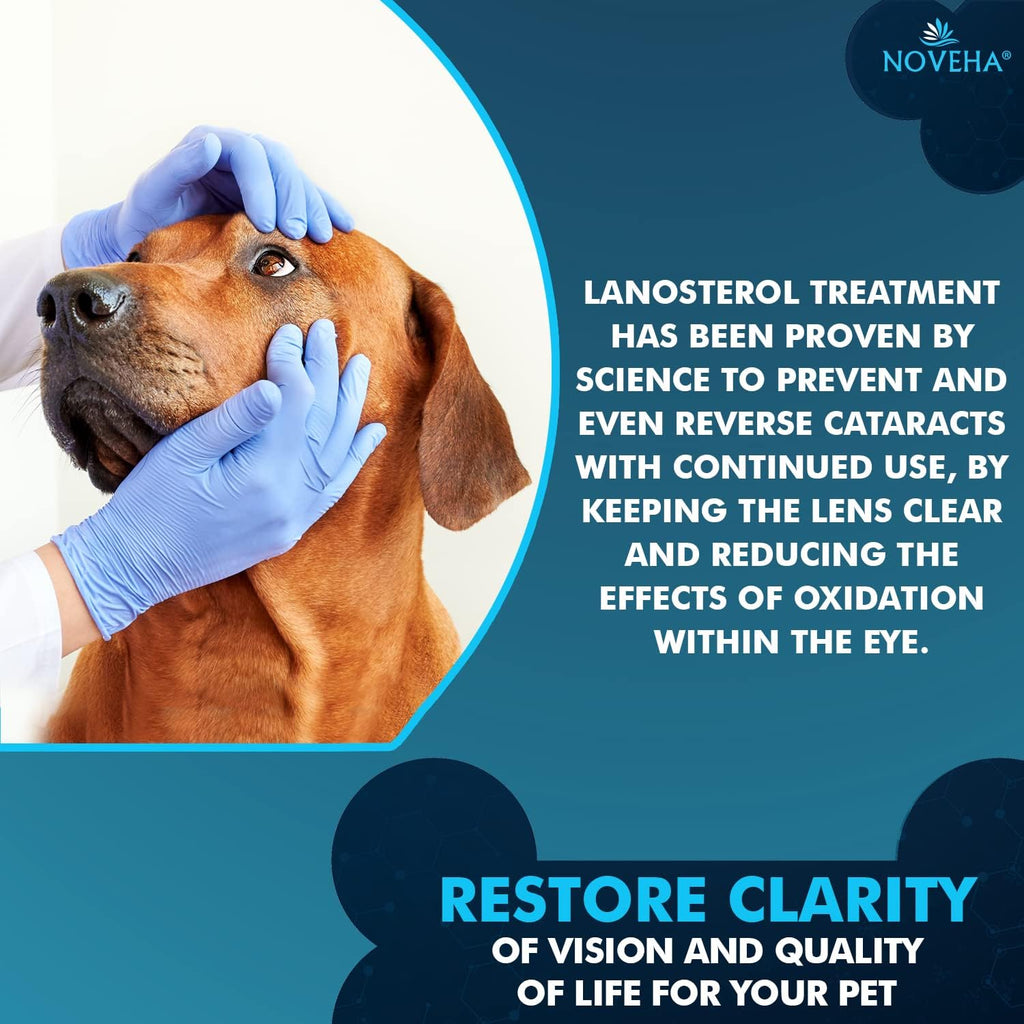 Sterile dropper tip view of NOVEHA pet drops dual pack solution