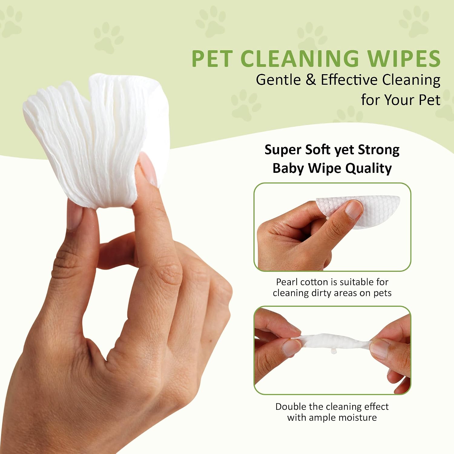 Packaging details of Petvit tear stain remover wipes for pet eye hygiene