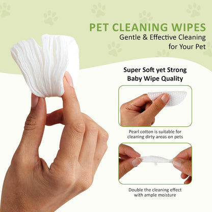 Packaging details of Petvit tear stain remover wipes for pet eye hygiene