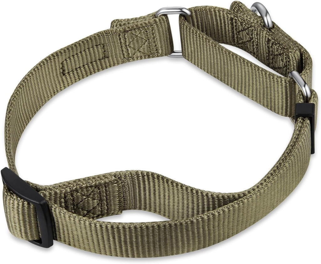 Buckle free limited slip martingale collar for large breed dogs