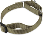 Buckle free limited slip martingale collar for large breed dogs