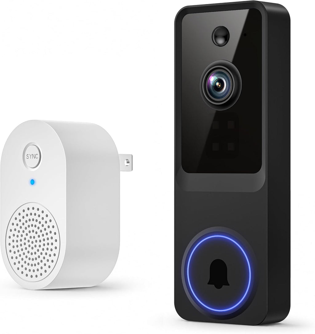 ByteBlaz 1080p wireless video doorbell camera front view for home security
