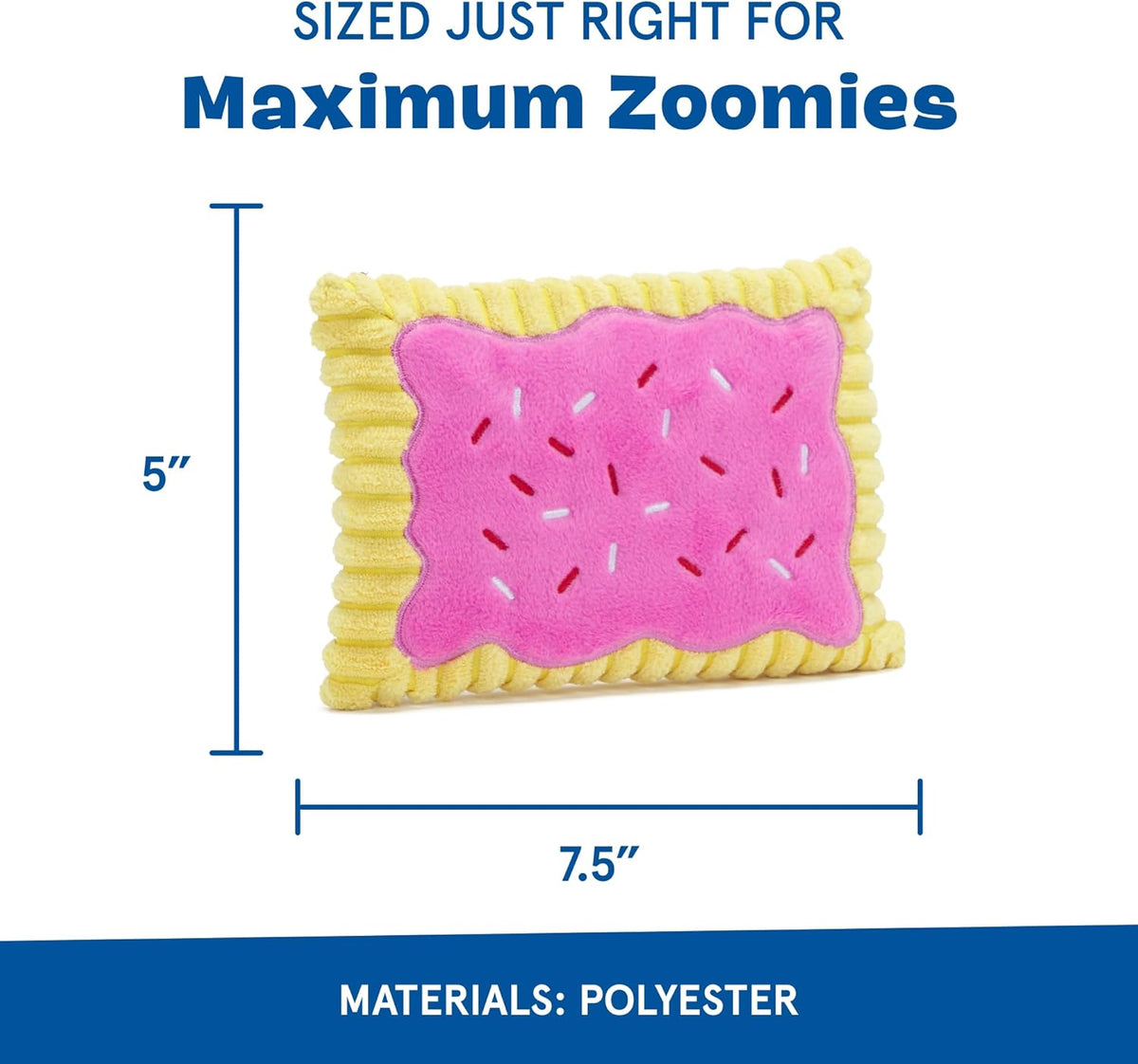 Barkbox Toaster Poodle toy showing pink frosting detail