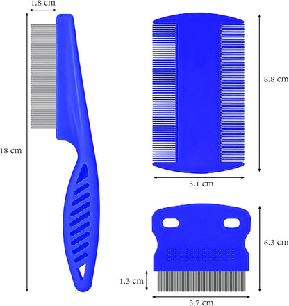 SKYPIA double sided pet comb showing fine teeth details for flea removal