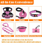 Lobeve reflective pet vest harness with collar and leash