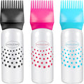 Framendino root comb applicator bottle set front view showing blue black and red caps for hair oiling.