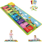 Foki Floor Piano Mat front view showcasing colorful keys and animal icons