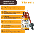 HolyPets dog and cat pest prevention liquid drops bottle label