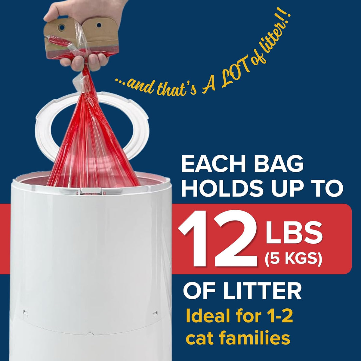 Detailed view of 7-layer odor blocking bag technology