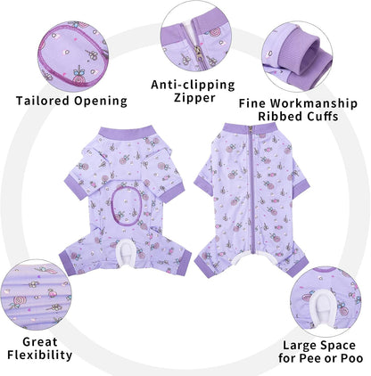 AITOLI cat recovery suit close up of breathable high elastic cotton material